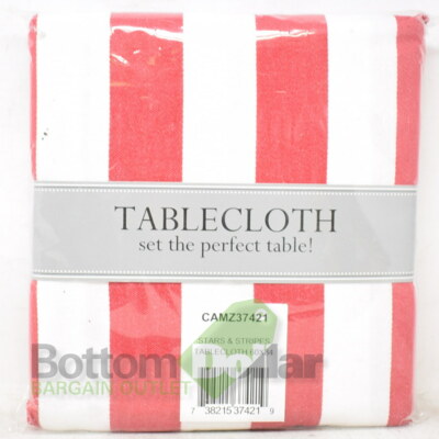 Design Imports 60 x 84 Stars & Stripes Tablecloth Red/White/Blue-image