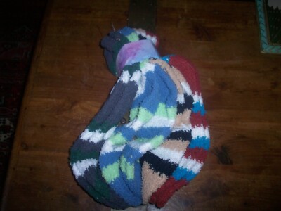 NEW Just Dreaming Cozy Lounge Socks Dark Sock Set O/S Color Stripe Plush NWT-image