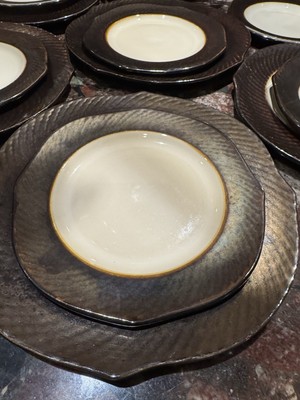 Metallic Bronze 4 Salad Plates by Pier 1 Imports 8 5/8 