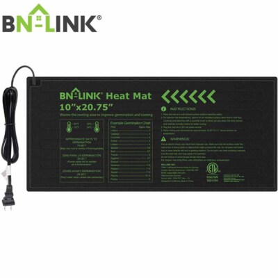 BN-LINK Seedling Heat Mat Warm Hydroponic Heating Pad 10