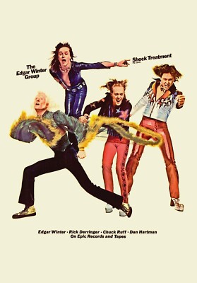 EDGAR WINTER GROUP WITH RICK DERRINGER *2X3 FRIDGE MAGNET* ROCK N ROLL BAND SOUL-image