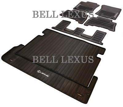 LEXUS OEM FACTORY COMPLETE ALL WEATHER FLOOR MAT SET 2014-2023 GX460 BLACK-image