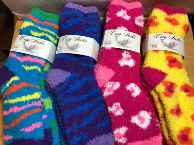 3 PAIRS PACK WOMEN COZY SOCKS SUPER SOFT 9-11 POLYESTER-image