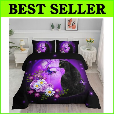 Charming Daisy Butterflies Cat Bedding Set Twin - Perfect for Boys & Girls-image