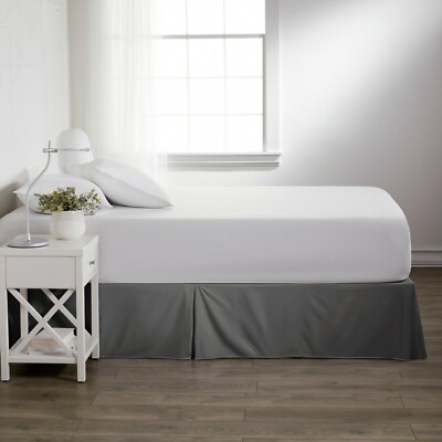 Premium Luxury Hotel Quality - Bed Skirt - Kaycie Gray Basics Collection-image
