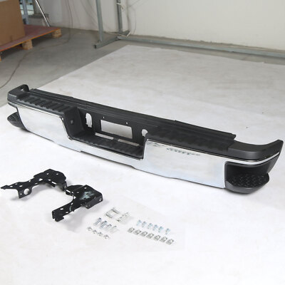 For 2015-19 Silverado Sierra 2500 HD 3500HD Rear Step Bumper w/o Sensor Complete-image