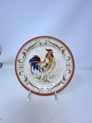 Pier 1 Imports Rooster Dessert/Salad Plate 8 7/8”-image