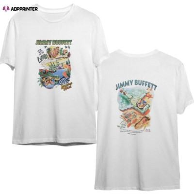 Vintage 1996 Jimmy Buffett Banana Wind Lizard T-Shirt 2 Sided-image