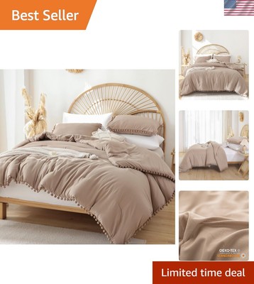 Luxury Twin Size Comforter Set - All-Season Soft Bedding, OEKO-TEX Certified-image
