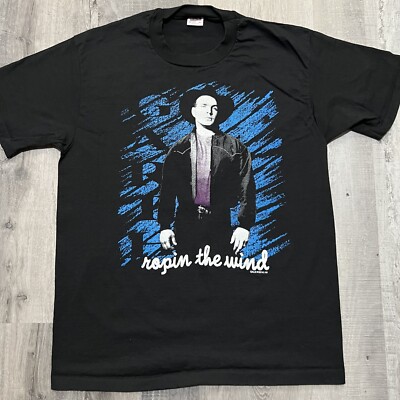 VTG Garth Brooks Black Ropin The Wind 1991 You Gotta Believe Country Band Tee XL-image