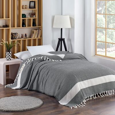 Blanket, Vintage Boho Rustic 100% Cotton Super Soft 63