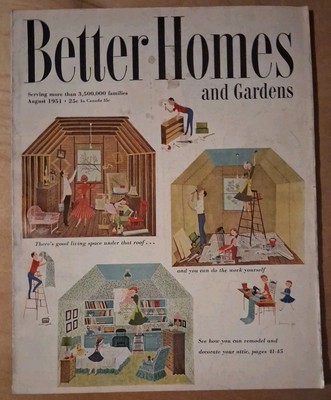 BETTER HOMES & GARDENS MAGAZINE - AUGUST 1951 - STORIES - ADS  - GOOD-image