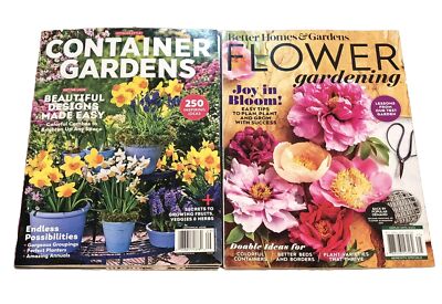 Flowers Outdoor Style Container Gardens & Better Homes & Gardens Magazines NEW-image
