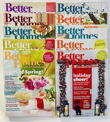 Better Homes & Gardens Magazine 2011 Lot of 10 Issues-image