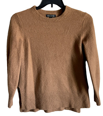 Banana Republic Womens Pullover MerinoWool Blend Sweater Soft SZ S Tan Caramel-image