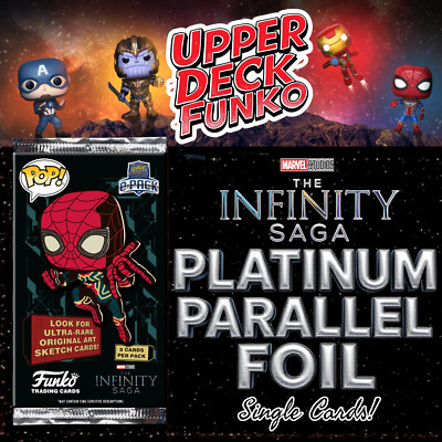 SDCC Upper Deck Funko Pop Marvel Trading Cards *Platinum Foil* Pick & Complete-image