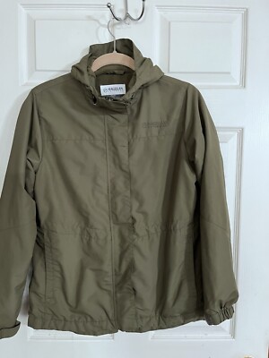 Magellan Olive Green Jacket Full Zip Size Womens Small Cozy Comfort Casual -image