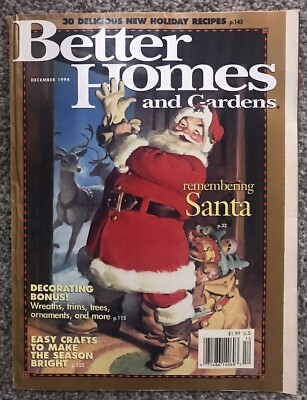 Vintage December 1994 Better Homes and Gardens Magazine Remembering Santa-image