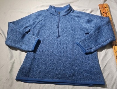 STORMPACK Sweater Womens XL Blue Quarter Zip Pullover Cozy Fleece Comfort Fit-image