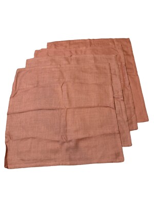 Pier 1 Imports Coral Pink Rayon & Linen Blend Cloth Napkins 20