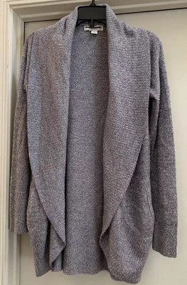 Barefoot Dreams Cozy Chic Lite Small Gray Cardigan Sweater 452 WORN ONCE SOFT-image