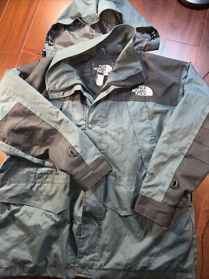 Men's THE NORTH FACE VINTAGE Mountain Waterproof Green Jacket Hooded Medium 90s-image