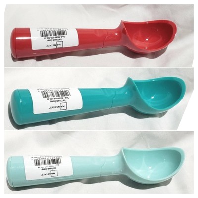 Lot 3 Brand NEW MAINSTAYS LIGHT BLUE, RED, GREEN  ICE CREAM SCOOP LIGHTWEIGHT-image