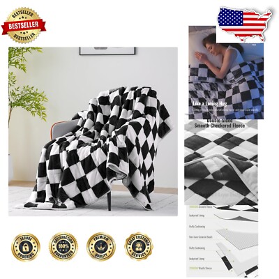 Premium 15lbs Checkerboard Weighted Throw Blanket - 72