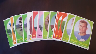 1958 topps football cards #61 to #132, complete your set-image