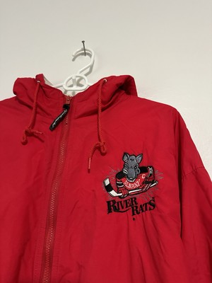 Vintage Albany River Rats Jacket New York Sportsmaster Made In USA Red XL-image