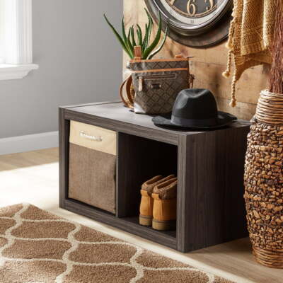 Better Homes & Gardens 2-Cube Storage Organizer, Tobacco Oak-image