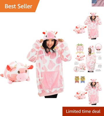 Oversized Snugible Hoodie Blanket with Large Pocket - Unisex Cozy Comfort-image