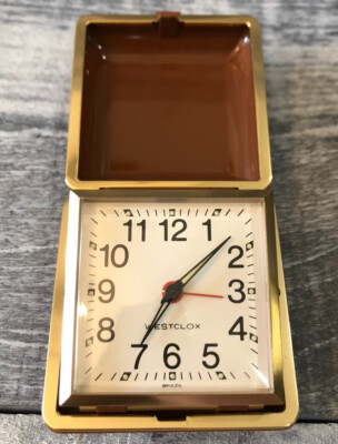 Westclox Wind Up Travel Desk Nightstand Alarm Clock Vintage -image
