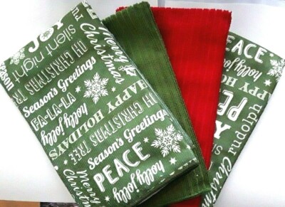 Design Imports DII Kitchen Christmas Holiday Greeting Dishtowels Set of 4-image