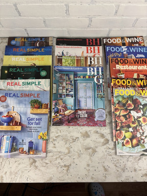 Lot Of 15 Magazines, Real Simple, Better Homes And Gardens, Food & Wine, 2024-image