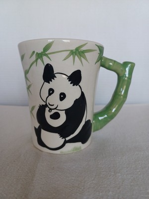 Pier 1 Imports Panda Mug. 3D design featuring a panda on the front and back 5