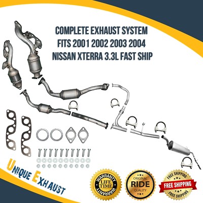 Complete Exhaust System Fits 2001 2002 2003 2004 Nissan Xterra 3.3L Fast Ship-image