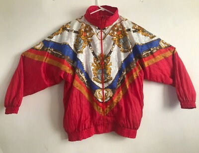 Vintage South Harbour Active Wear Sz S / P Color Block Wind Breaker Jacket Zip-image