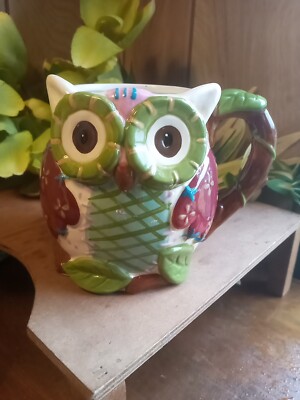 PIER 1 IMPORTS Olli The Owl Large 3D Hand-Painted Coffee Mug-image