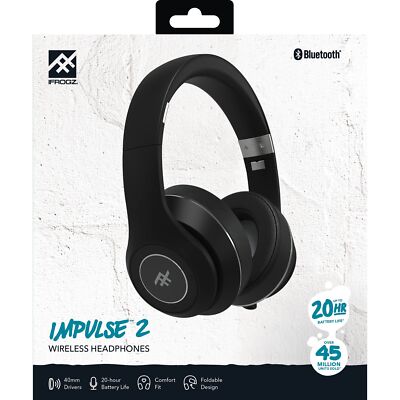 iFrogz - Impulse 2 Wireless - Premium Headphones with Long Battery Life - Black-image
