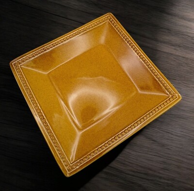 Pier 1 Imports Stoneware Salad Plate Spice Route Ginger Square Plate 8.5 Inch-image