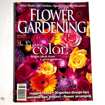 Spring 1998 Better Homes & Gardens Flower Gardening Magazine Very Good Condition-image