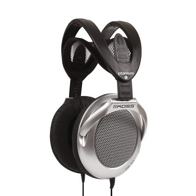 UR40 Collapsible Over-Ear Headphones, Lightweight, Retro Style, Silver and Black-image