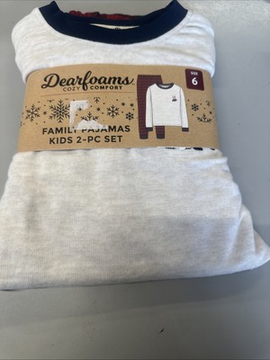 Dearfoams Cozy Comfort Kids 2 Piece Family Pajamas Set Size 6-image