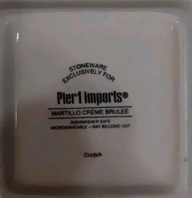 NWOT Pier 1 Imports Martillo Creme Brulee Ivory Square Salad Plate-image