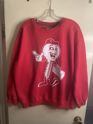 Crest Hardware Sweatshirt Pullover Gildan RARE Logo Crew Neck Red L Mens-image