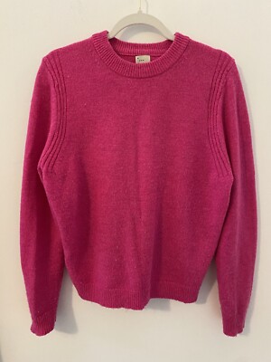 Free People Style Cozy Chunky Hot Pink Sweater Medium-image