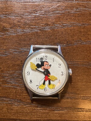 Vintage MICKEY MOUSE Watch *NO BAND* 1969-70 Wind Up Needs Repair Sold AS IS-image