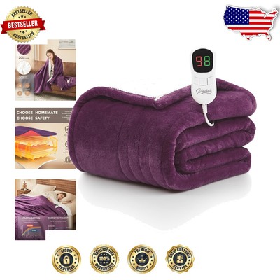 Adjustable Temperature Electric Sherpa Blanket - 50