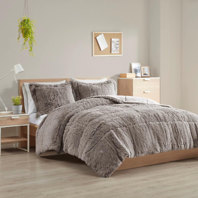 Malea Shaggy Comforter Set, Long Faux Fur Cozy down Alternative, Modern Casual U-image
